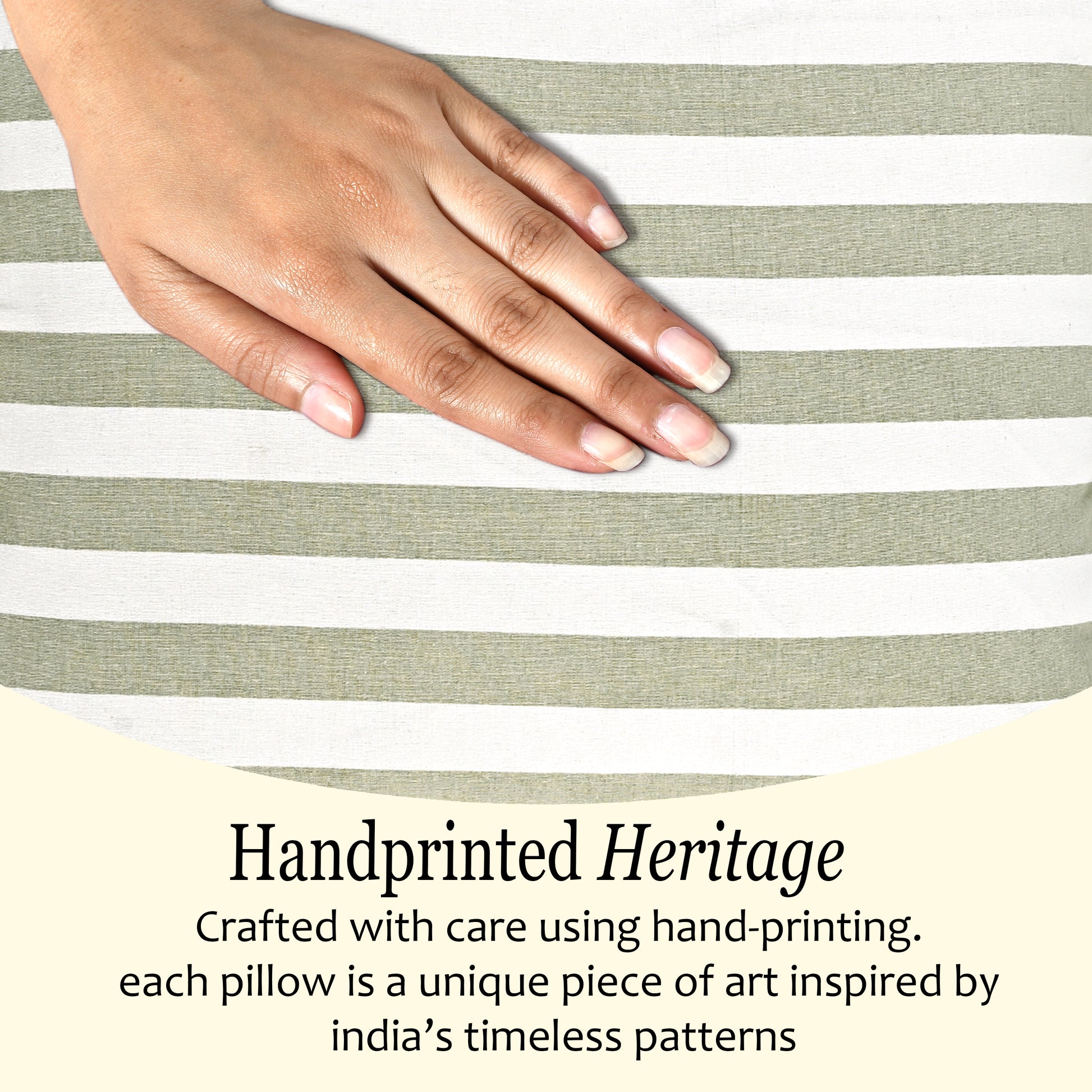 Grey Striped Cotton Ruffle Sham Cover