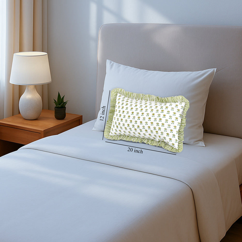 Ruffle Throw Pillow Covers - Lotus Meadow