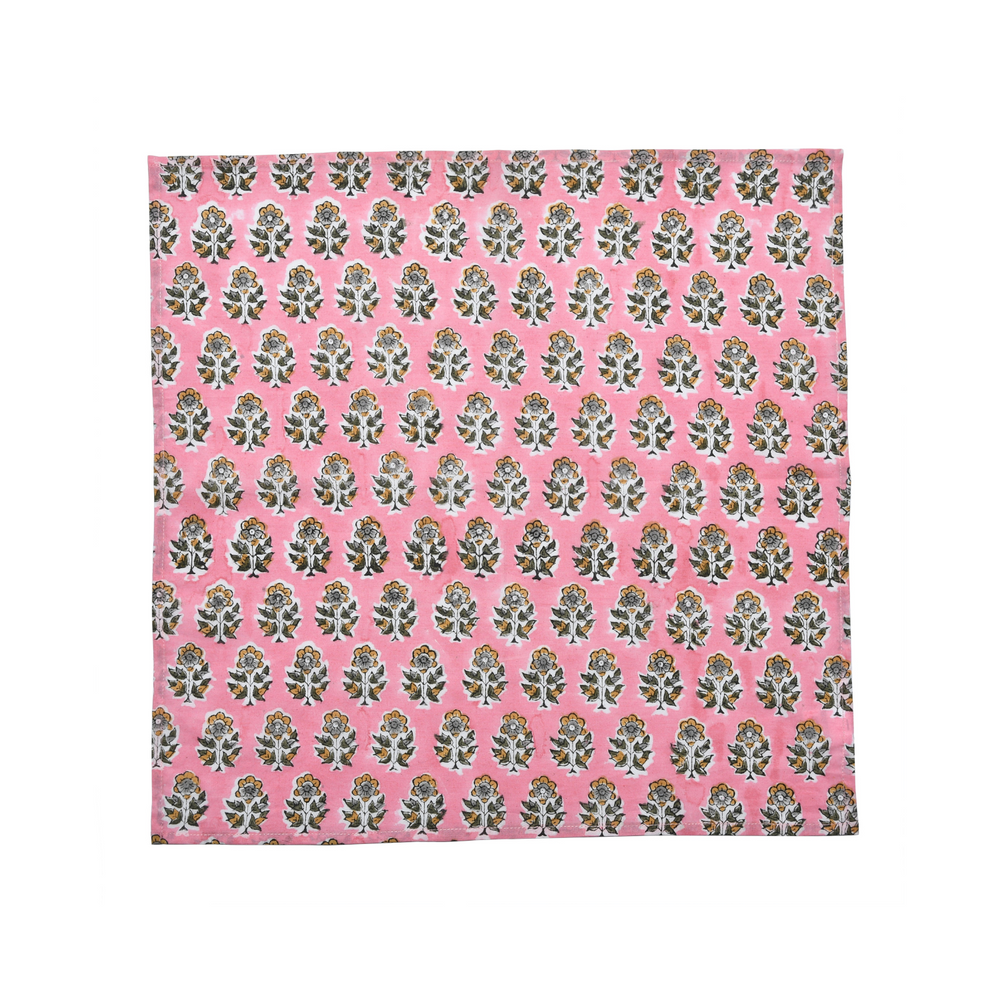 Cotton Cloth Napkins - Poppy Pink