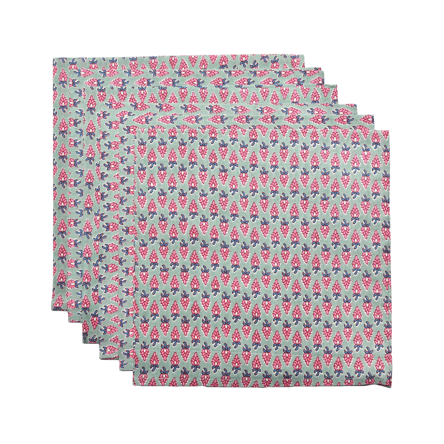 Cotton Cloth Napkins - Grayish Teal (Set of 6)