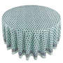 blue floral 100% cotton breathable round tablecloth