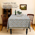 blue and green floral 100% cotton tablecloth