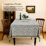 blue and green floral 100% cotton tablecloth