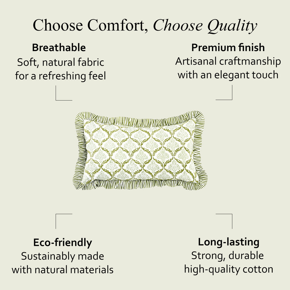 Ruffle Throw Pillow Covers - Fern Regal