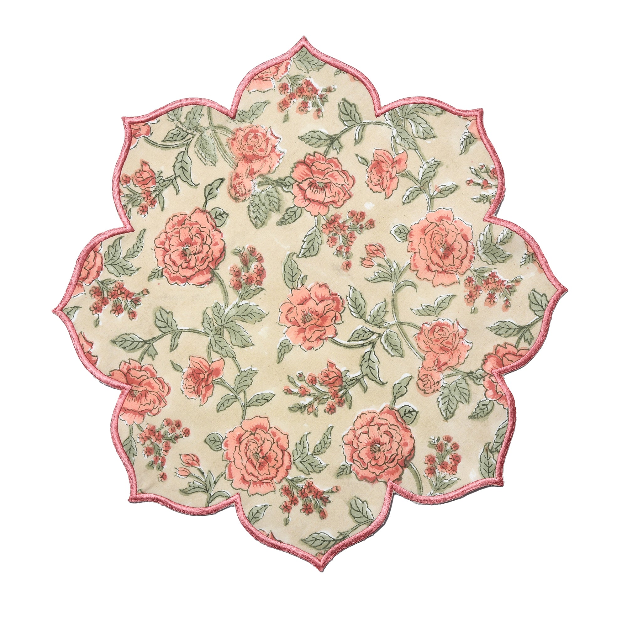 Autumn-inspired table featuring fire opal cotton placemat