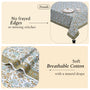 blue and green floral 100% cotton tablecloth