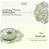 Cotton placemat in muted sage tone with embroidery detail