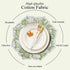 Elegant green embroidered placemat with natural charm