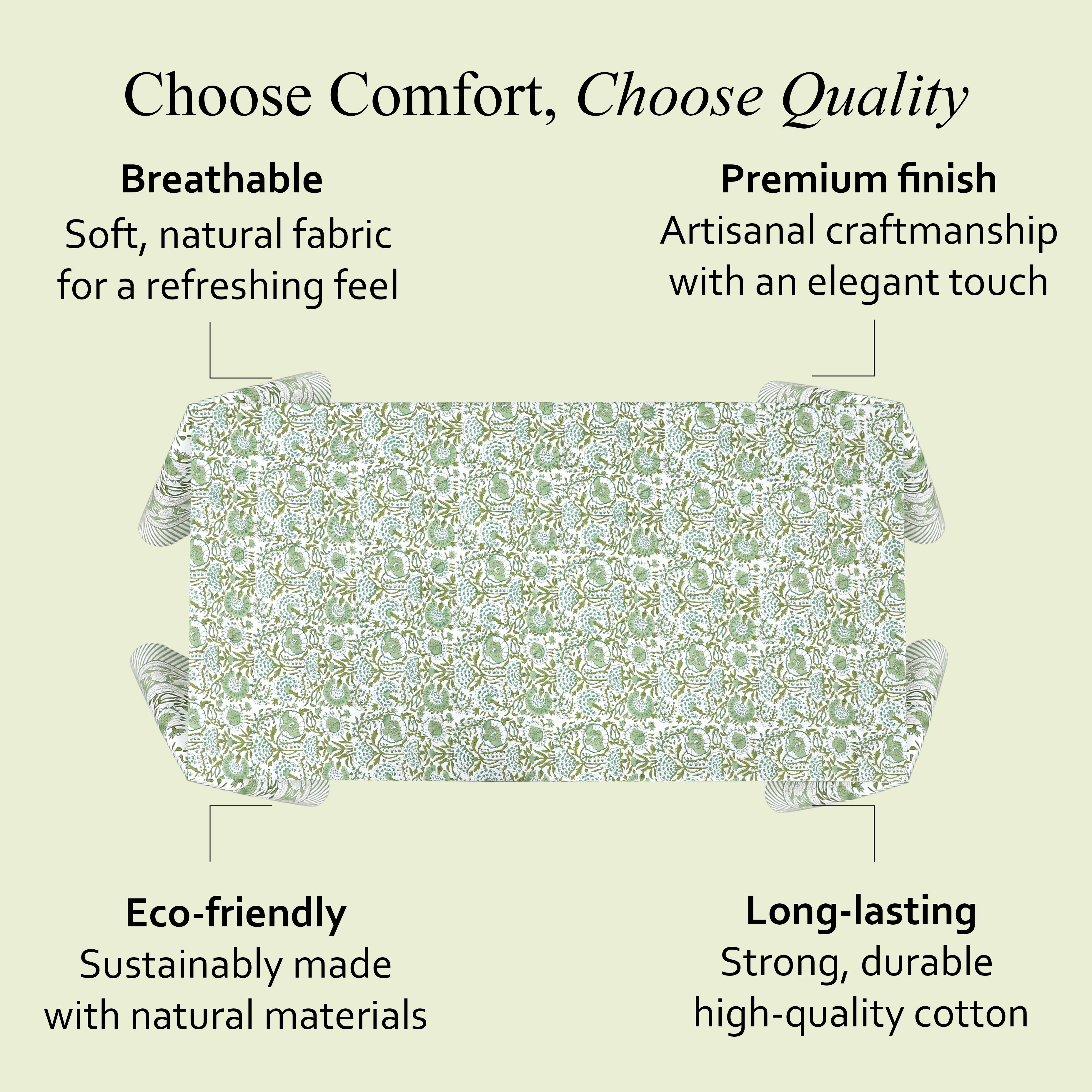 Agate Green Tablecloth for Dining Table