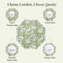 Sage green placemat with soft scalloped border and threadwork