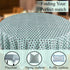 blue floral 100% cotton breathable round tablecloth