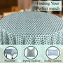 blue floral 100% cotton breathable round tablecloth