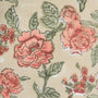 rose handprinted block close up  detail on cotton placemat