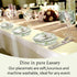 Organic sage placemat styled with ceramic tableware
