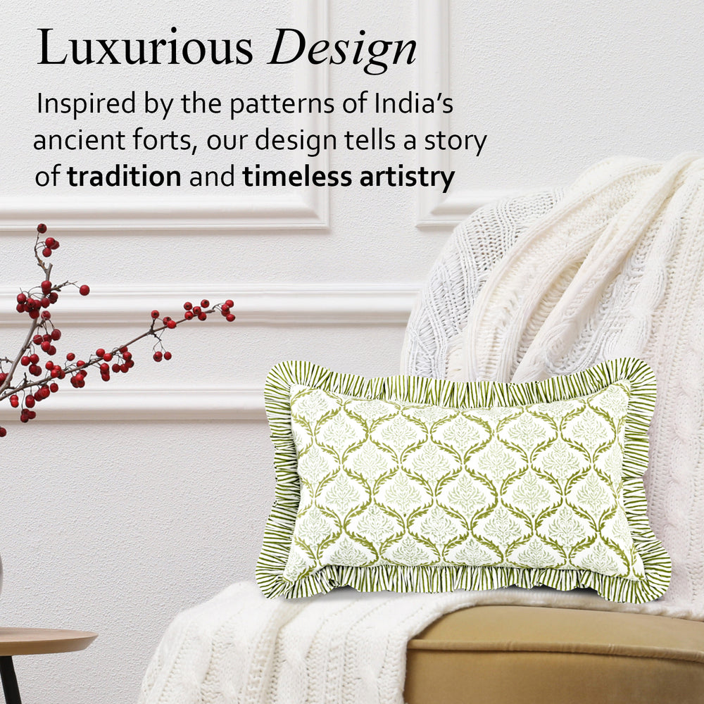 Ruffle Throw Pillow Covers - Fern Regal
