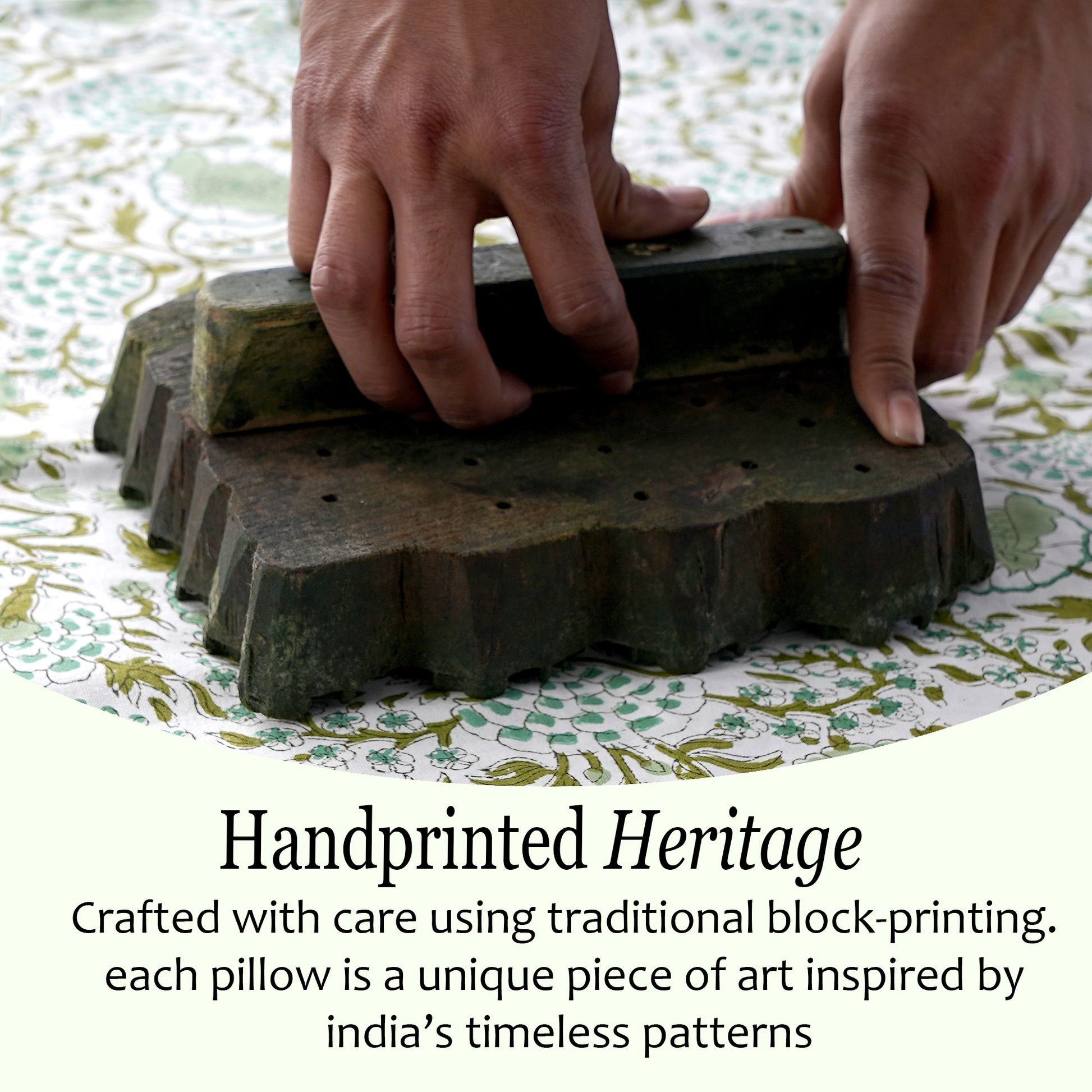 Cotton Piping Sham Cover - Agate Green