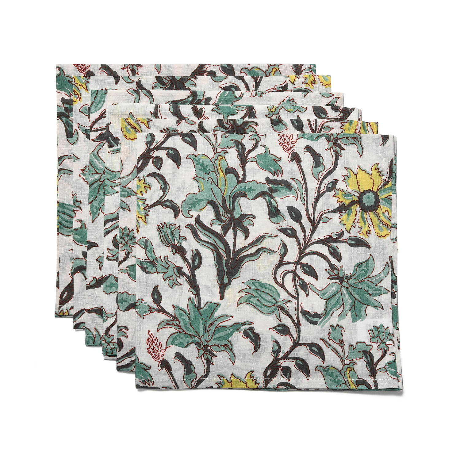 Cotton Cloth Napkins - Sea Green (Set of 6)