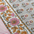 Closeup Details of Labra Grey Cotton Tablecloth on Family Dinner Table