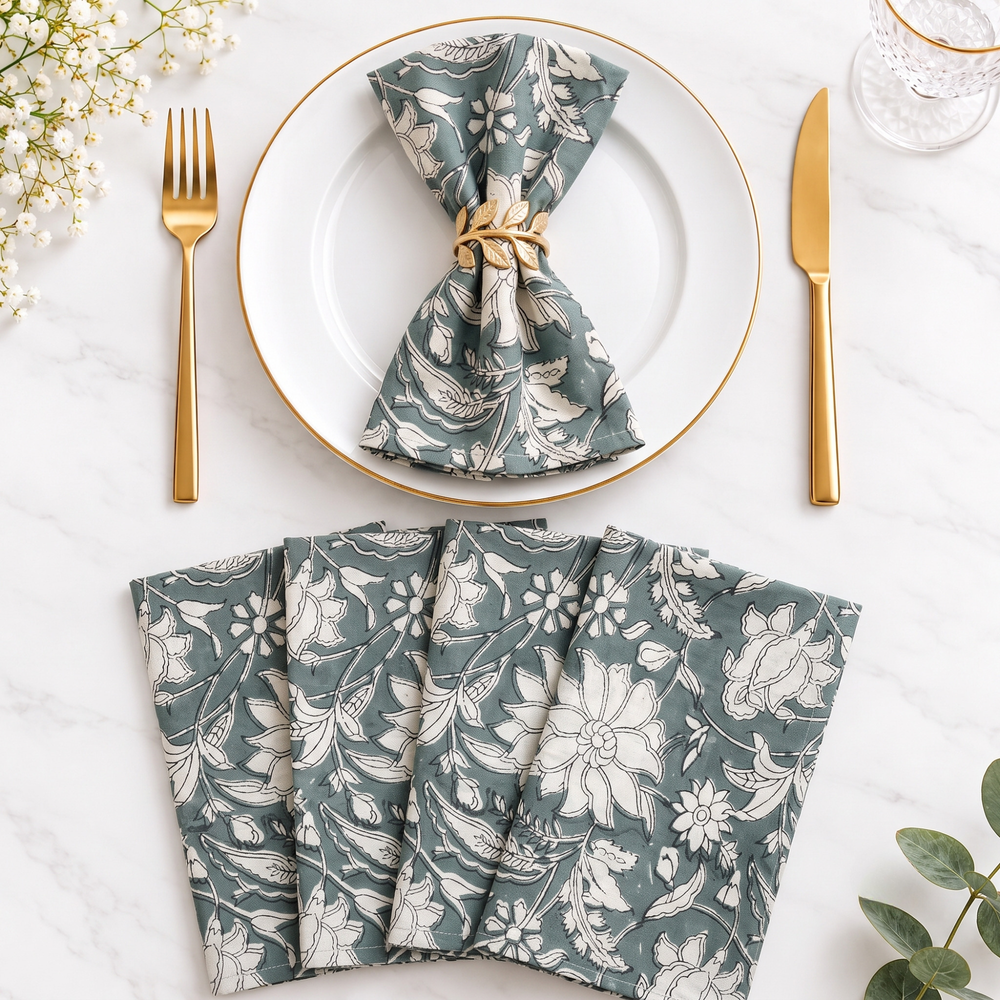 Cotton Cloth Napkins - Gray Color