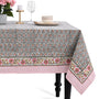 pink floral Cotton Tablecloth on Kitchen Table