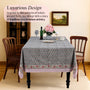 pink floral Cotton Tablecloth on Kitchen Table