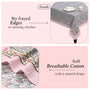 pink floral Cotton Tablecloth on Kitchen Table