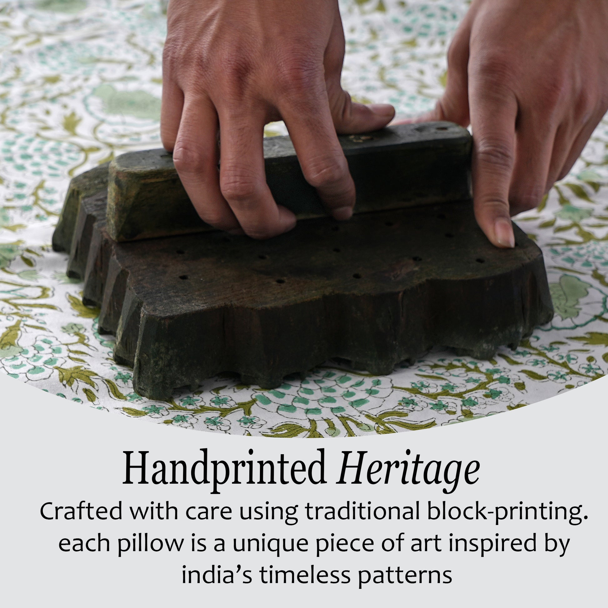 Cotton Piping Sham Cover - Agate Green