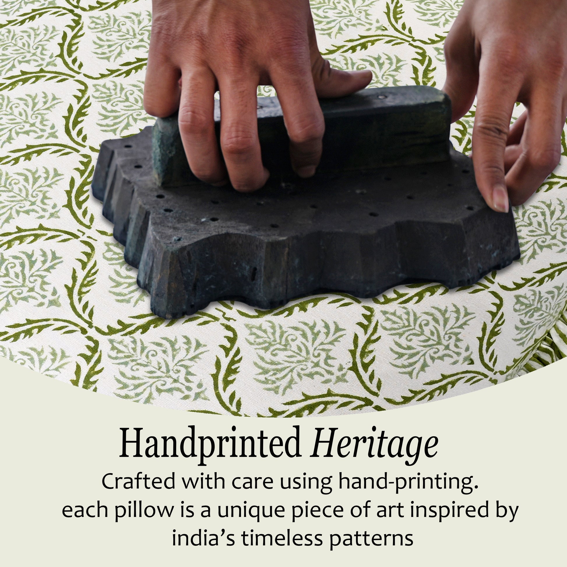 Cotton Ruffle Sham Cover - Fern Regal