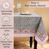 pink floral Cotton Tablecloth on Kitchen Table