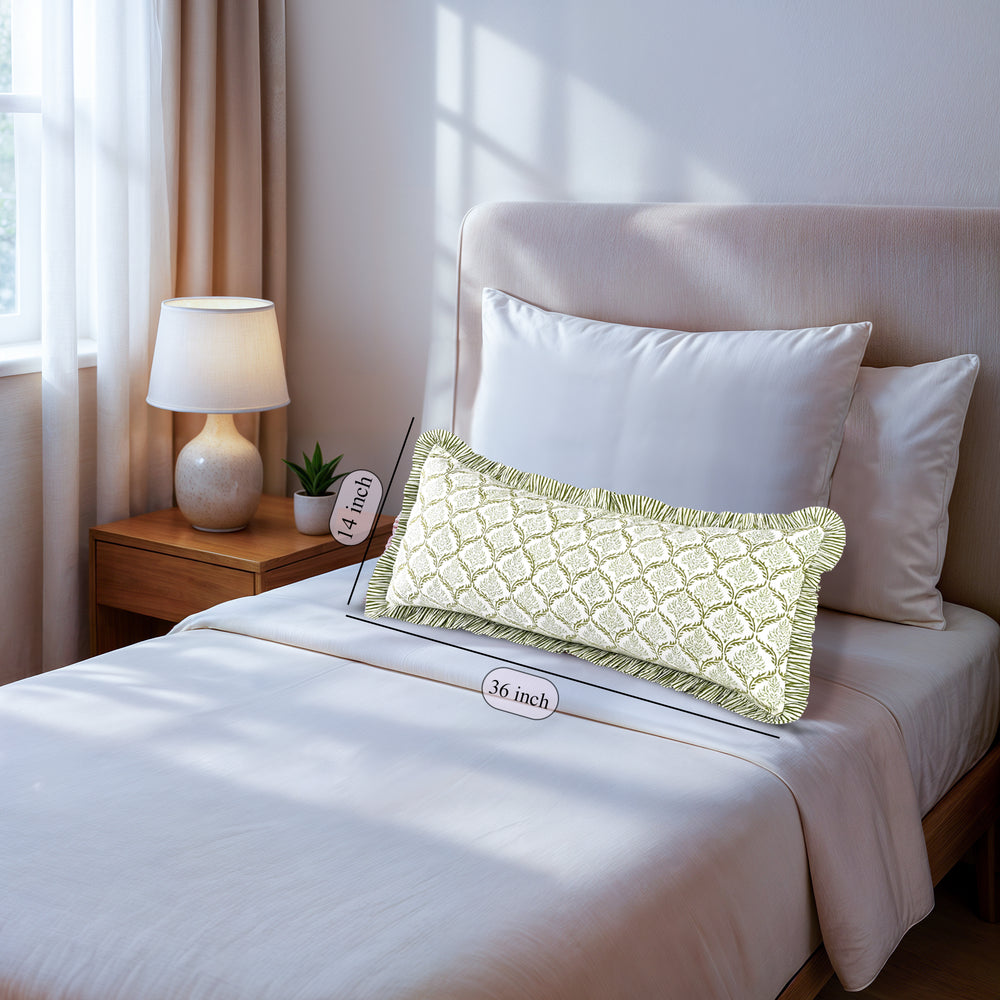 Cotton Ruffle Sham Cover - Fern Regal