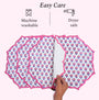 machine washable and dryer safe Hot pink embroidered placemat for bold table decor