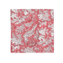 Close-up of detailed pink and white floral print cotton napkin