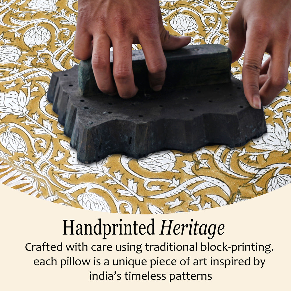 Cotton Ruffle Sham Cover - Mustard Regal
