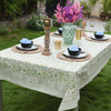 Agate Green Block Printed Tablecloth