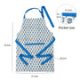 Classic blue and white floral apron with adjustable straps