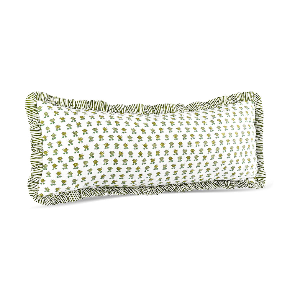 Cotton Ruffle Sham Cover - Lotus Meadow