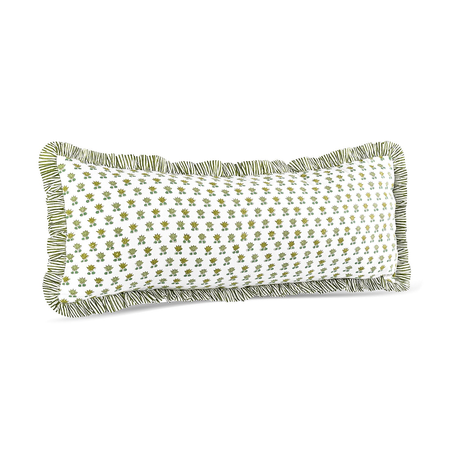 Cotton Ruffle Sham Cover - Rosette Bloom