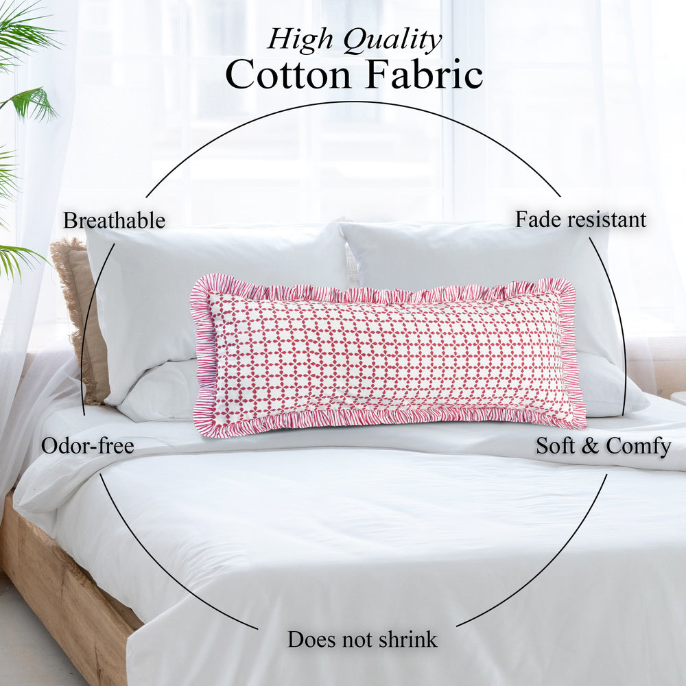 Cotton Ruffle Sham Cover - Magenta Pink