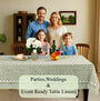 floral green 100% cotton breathable tablecloth