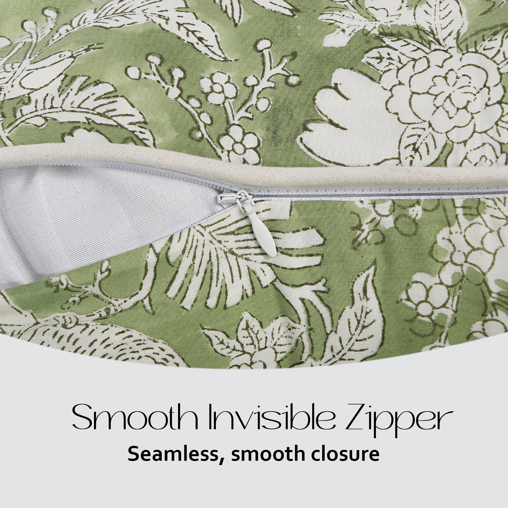 Piping Throw Pillow Covers - Olive Green