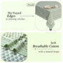 floral green 100% cotton breathable tablecloth