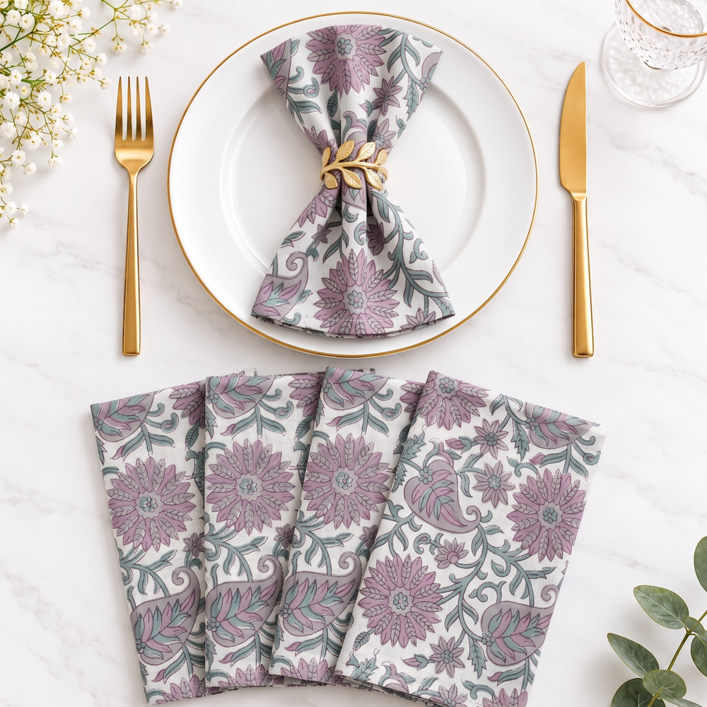 Cotton Cloth Napkins - Lavender