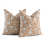 Elegant boho cotton pillows with handcrafted block print design

