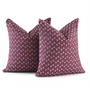 Boho cotton pillow covers set of 2 with hand-block printed patterns

