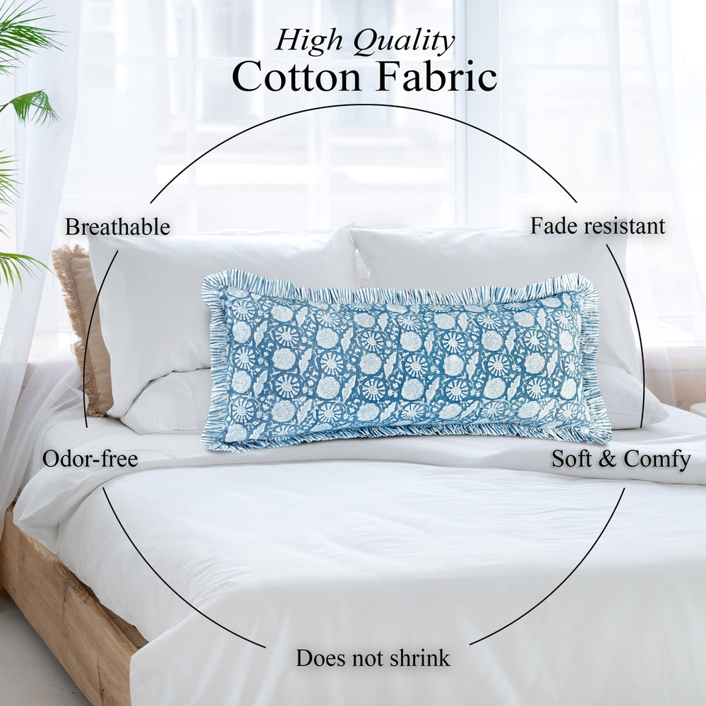 Ruffle Sham Cover - Blue Meadow