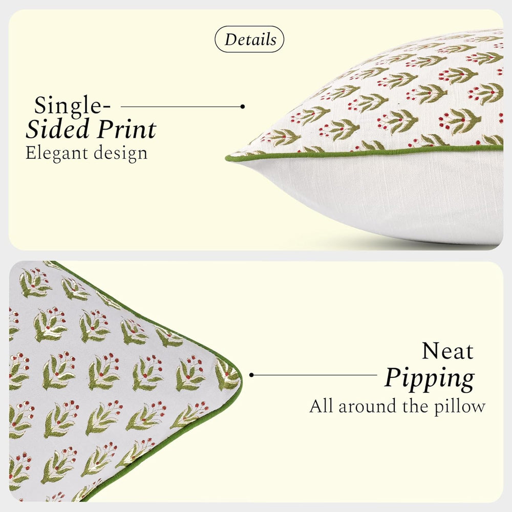 Pipping Pillow Cover - Bohemian Meadow