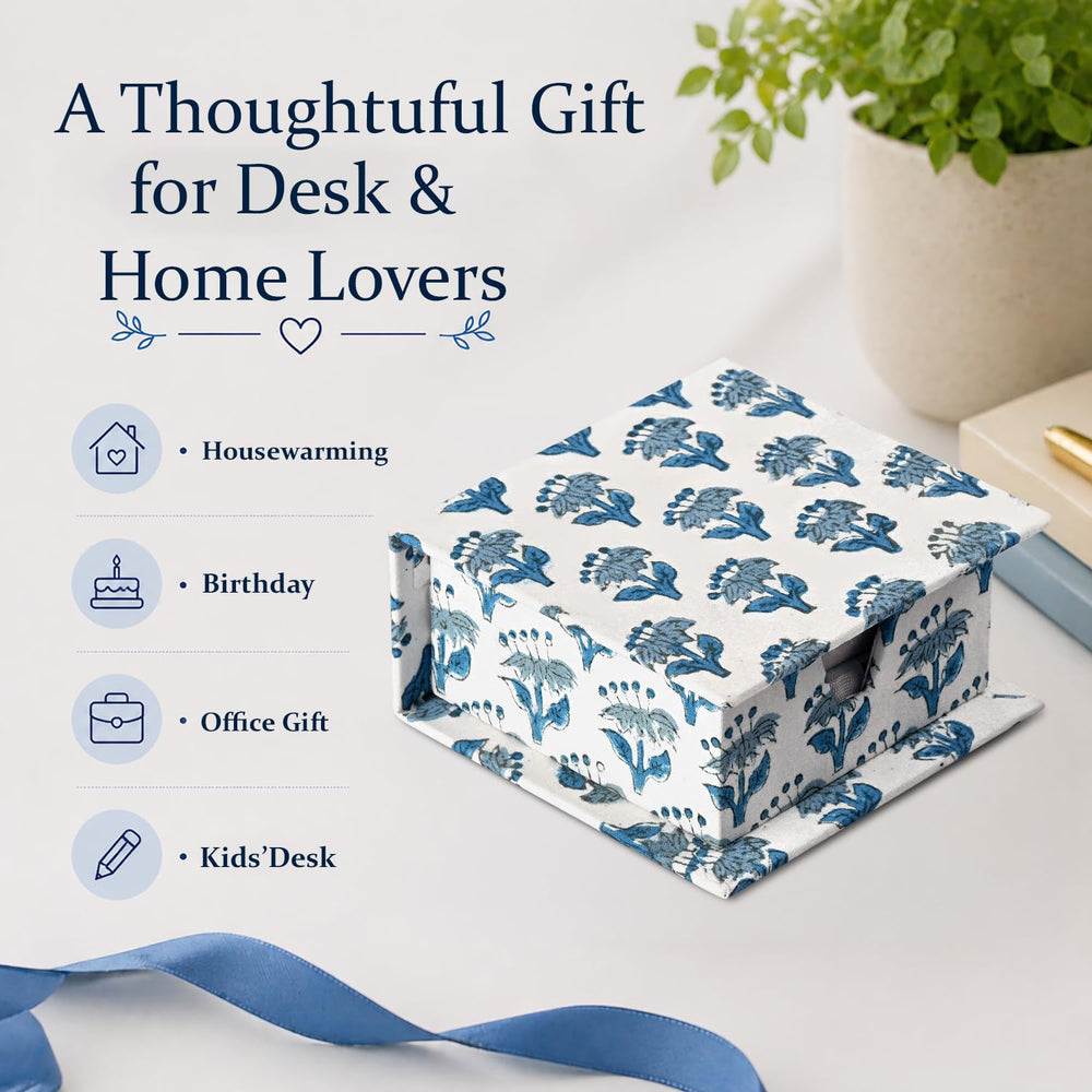 Desk Organizer Sticky Note Holder - Apatite Blue