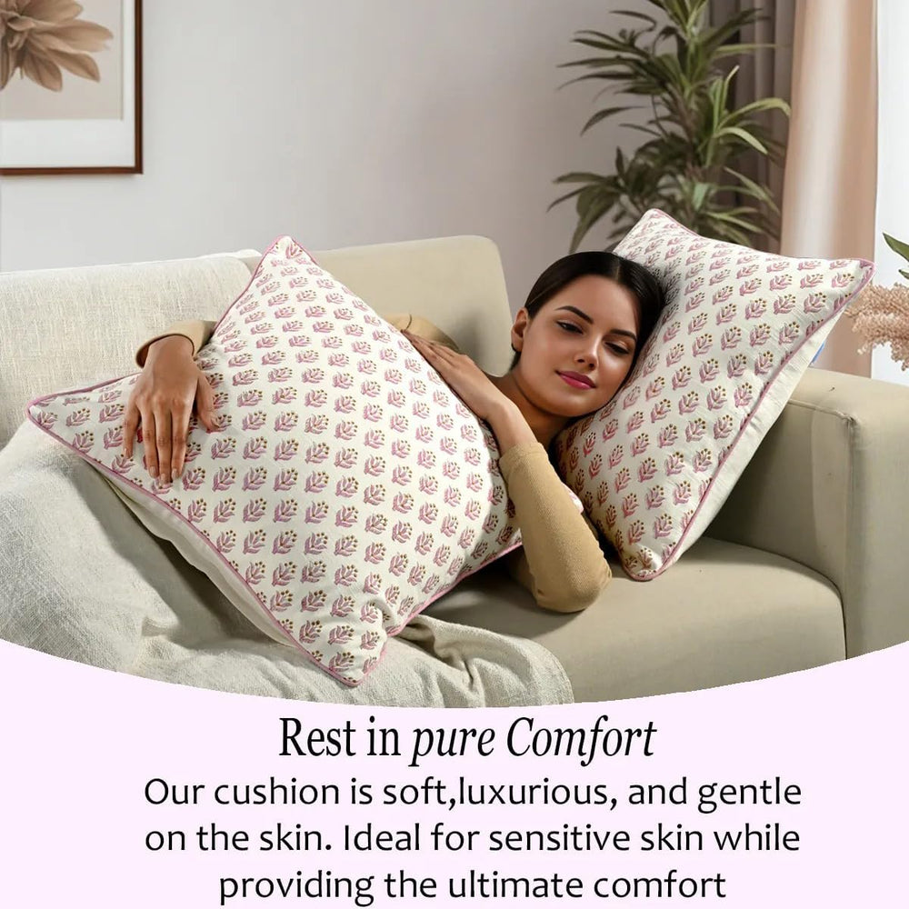Pipping Pillow Cover - Cottage Mauve Bloom