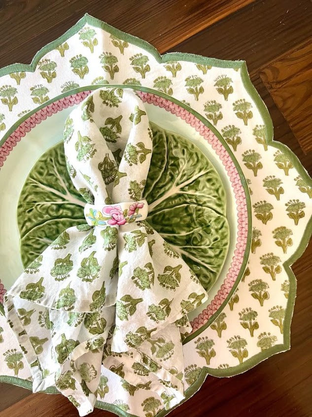 Hand Block Printed Cotton Cloth Napkins for Everyday Elegance