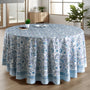 blue and white floral indian 100% cotton breathable round tablecloth